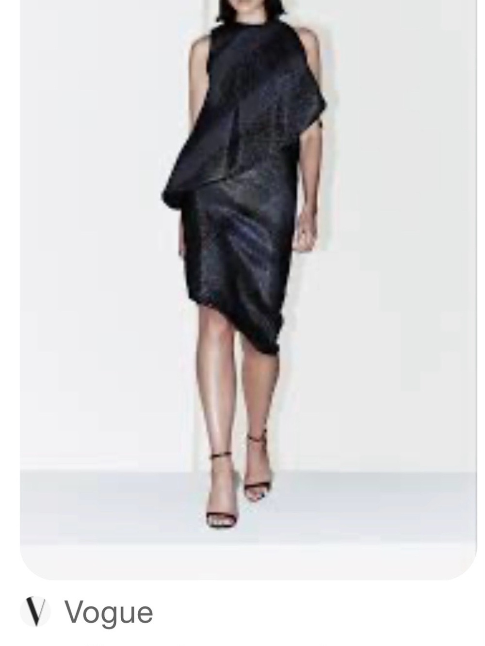Camilla  & Marc  Lux Black Check Metallic Sheen Sleeveless Dress